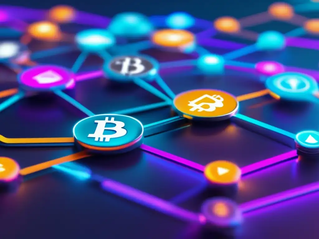 Brillante red de transacciones de criptomonedas: modernidad y eficiencia Un entramado futurista y transparente muestra ventajas transferencias en criptomonedas, con conexiones brillantes y eficiencia moderna
