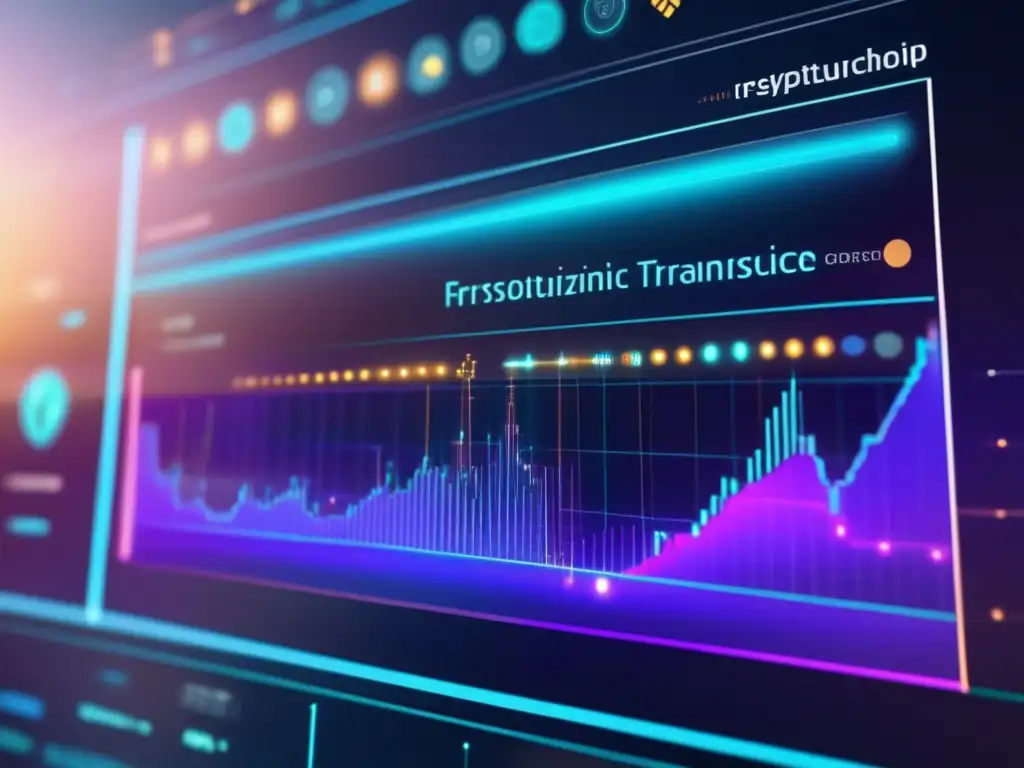 Transferencia de criptomonedas futurista: interfaz de alta tecnología Una impresionante interfaz futurista para transferencias en criptomonedas