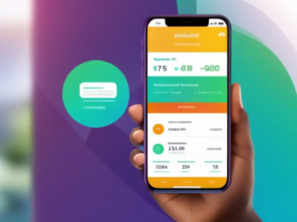 Tecnología eficiente: WorldRemit en acción Un smartphone muestra la app de WorldRemit con un proceso de transferencias internacionales de dinero eficiente y vibrante